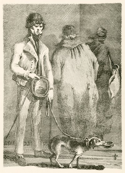George Dyball, en blind tiggare av betydande ryktbarhet, och hans hund Nelson av English School