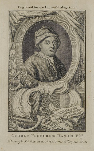 George Frideric Handel, graverad för Universal Magazine, c.1760 av English School