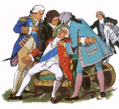George III lider av en attack av galenskap av English School