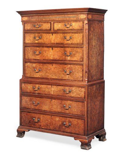 George III tallboy, sent 1700-tal (alm och inlägg) av English School