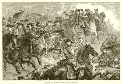 George II i slaget vid Dettingen av English School