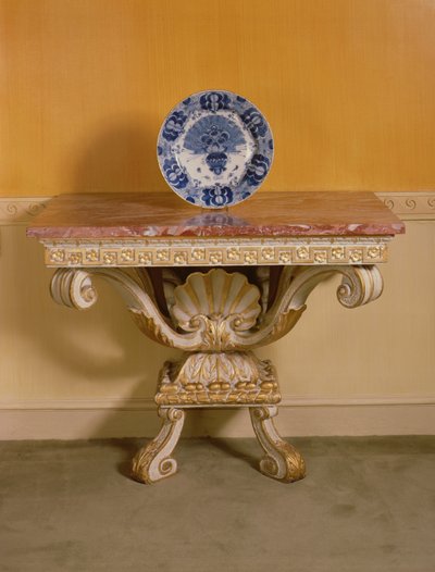 George II konsolbord med marmorskiva, palladisk stil, ca 1750 (förgylld paket) av English School