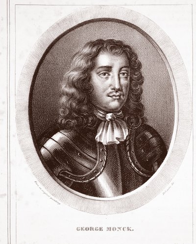 George Monck, tillskriven Delavera, graverad av de Ducarme av English School
