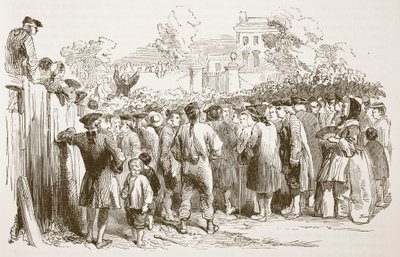 George Whitefield Preaching, illustration från Cassells Illustrated History of England (sepiafoto) av English School