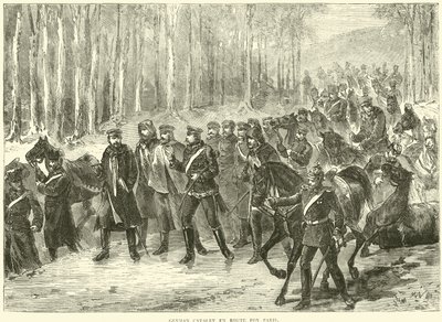 Tyskt kavalleri på väg till Paris, oktober 1870 av English School