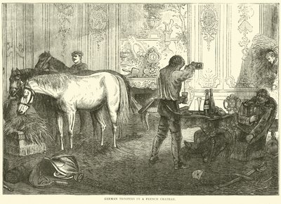 Tyska trupper i ett franskt slott, september 1870 av English School