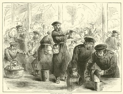 Tyskarna serverar mat, januari 1871 av English School