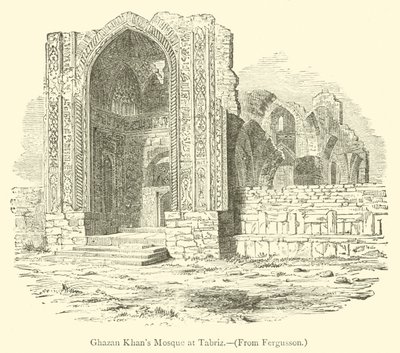Ghazan Khans moské i Tabriz (gravyr) av English School