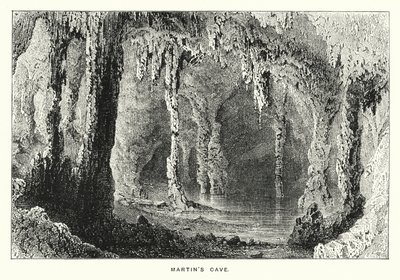 Gibraltar: Martins grotta (gravyr) av English School