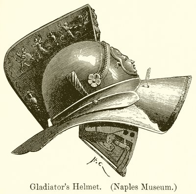 Gladiatorhjälm. (Neapel museum) av English School