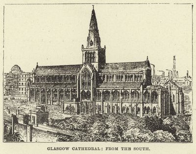 Glasgow Cathedral, från söder av English School