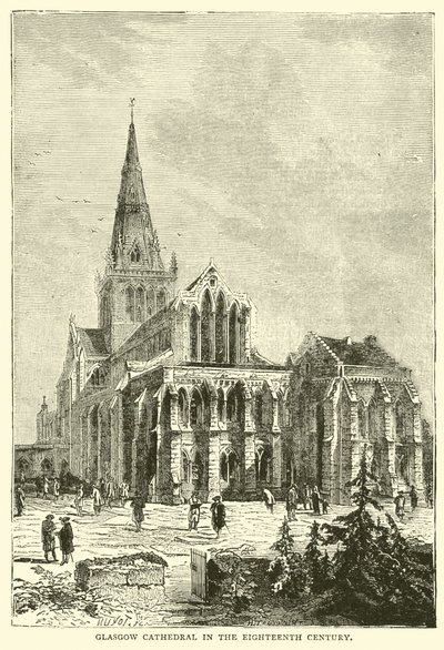 Glasgow Cathedral på sjuttonhundratalet av English School