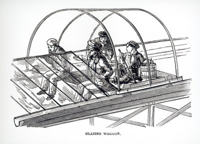 Glasvagn använd på Paxtons Crystal Palace, 1850 av English School