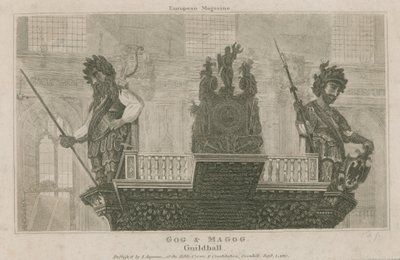 Gog och Magog, Guildhall, London av English School