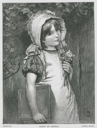 På väg till skolan (gravyr) av English School