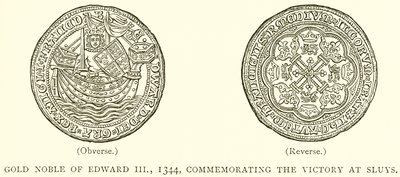 Gold Noble of Edward III, 1344, Memorating the Victory at Sluys av English School