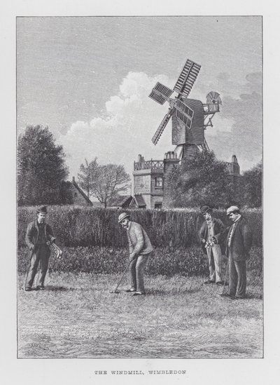 Golf: Väderkvarnen, Wimbledon (litho) av English School