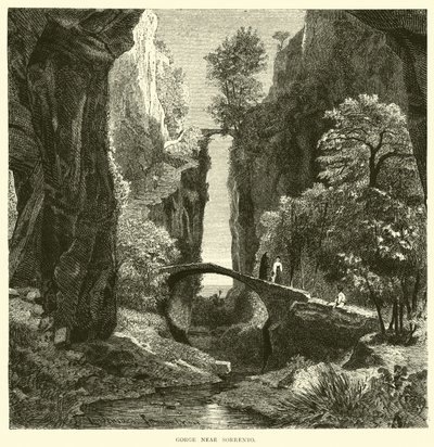 Gorge nära Sorrento av English School
