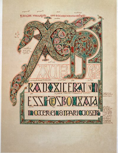 Evangelium enligt Matteus, sidan av den andra inledningen (1 av English School