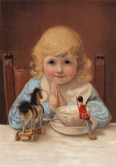 Grace Before Meals (kromolitho) av English School