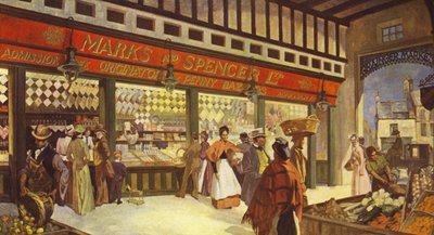 Grainger Market Hall Bazaar Newcastle, existerar fortfarande i sin ursprungliga form, 1895 av English School