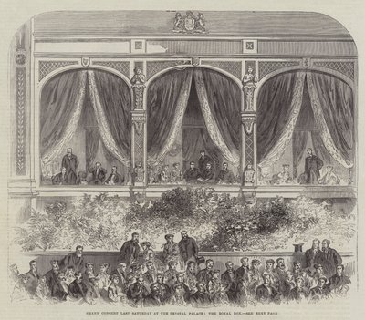 Grand Concert I lördags på Crystal Palace, Royal Box (gravyr) av English School