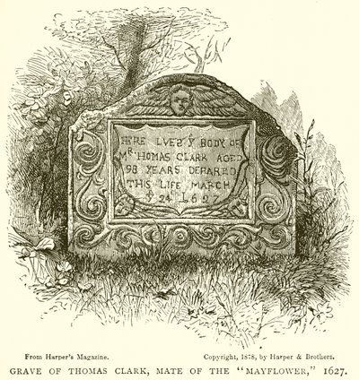 Grav av Thomas Clark, Mate of the Mayflower, 1627 av English School