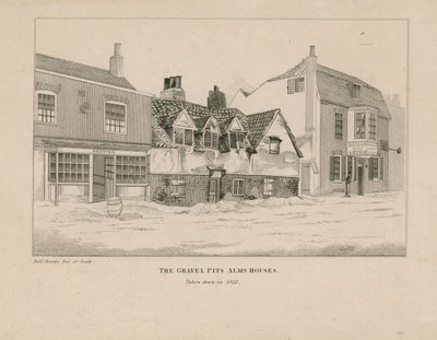 Grusgrop Alms hus, Notting Hill Gate, London av English School