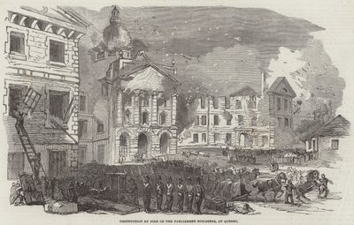 Great Fire at Quebec (gravyr) av English School