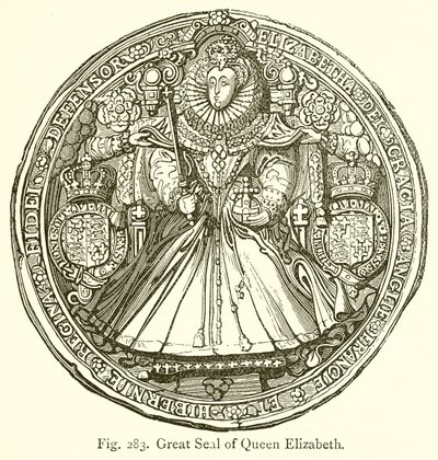Drottning Elizabeths stora sigill av English School
