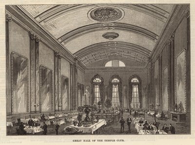 Stora salen i Temple Club, London av English School