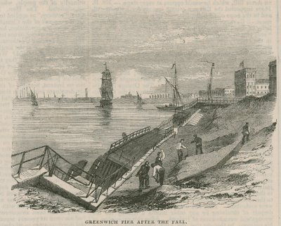 Greenwich Pier efter hösten av English School