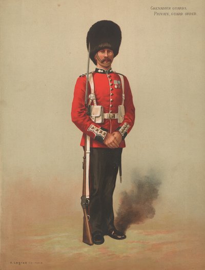 Grenadiervakter, menig, vaktordning av English School