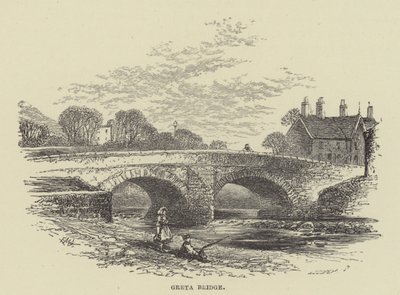 Greta Bridge (gravyr) av English School