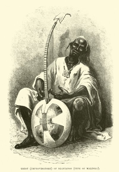 Griot (Improvisatore) av Niantanso, typ av Malinka av English School