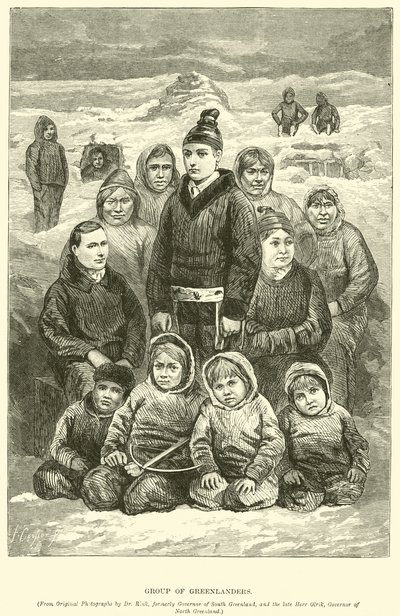 Grupp grönländare av English School