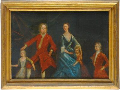 Gruppporträtt av familjen Arundell i Wardour av English School