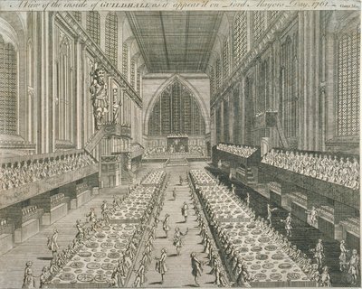 Guildhall, Gentlemans Magazine, 1761 av English School