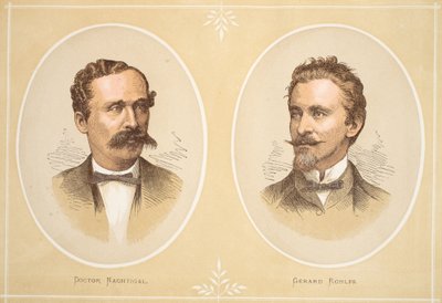 Gustav Nachtigal och Gerard Rohlfs, illustration från The Pictorial Edition av David Livingstones liv och upptäckter av J. Ewing Richie, pub. av A. Fullarton & Co., 1876 av English School