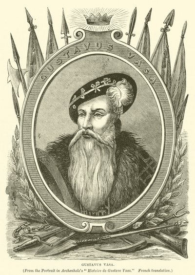 Gustav Vasa (gravyr) av English School