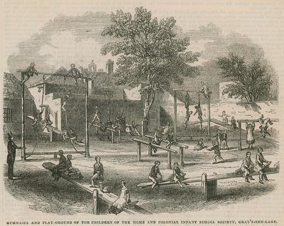 Gymnasium och lekplats för barnen i Home and Colonial Infant School Society av English School