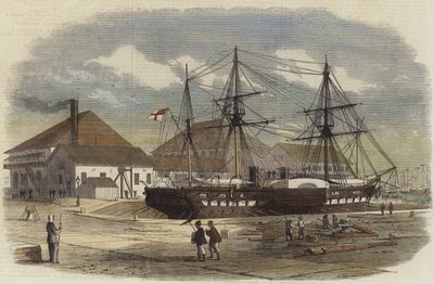 HMS Leopard i bryggan i Shanghai av English School