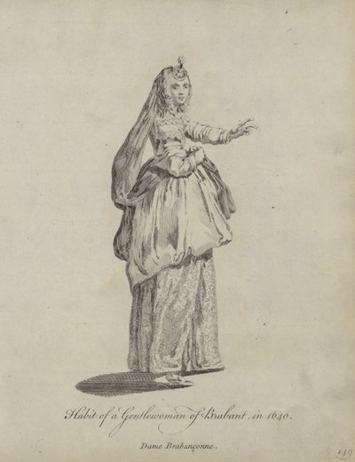Vana av en gentlewoman av Brabant 1640 av English School