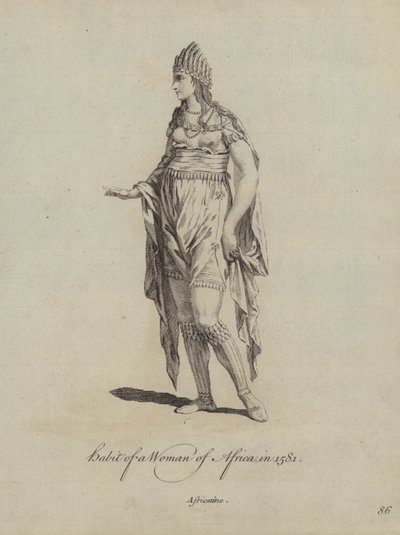 Habit of a Woman of Africa 1581 av English School