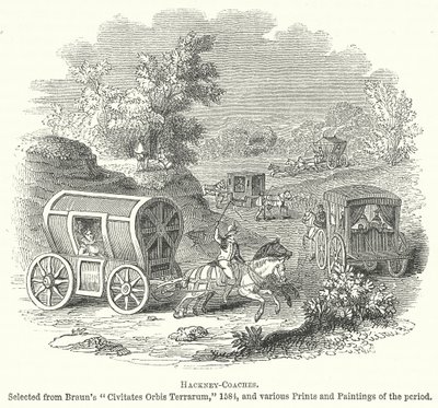 Hackney-Coaches (gravyr) av English School