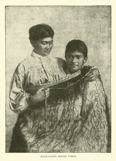 Maori-flickor i halvkast av English School