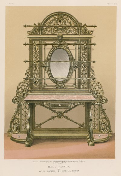 Hall Table av Yates, Haywood och Drabble, London av English School