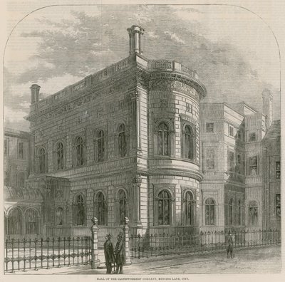 Hall of the Clothworkers Company, Mincing Lane, London av English School