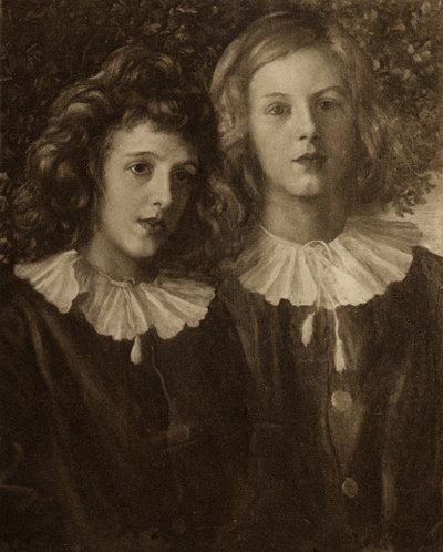 Hallam och Lionel Tennyson, söner till Alfred Lord Tennyson (1809-92) av English School