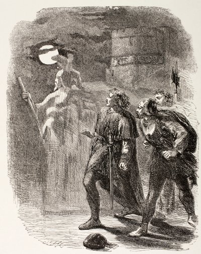 Hamlet, Horatio og Marcellus ser spøgelsen, fra 